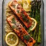 Lemon Herb Salmon with Quinoa & Asparagus