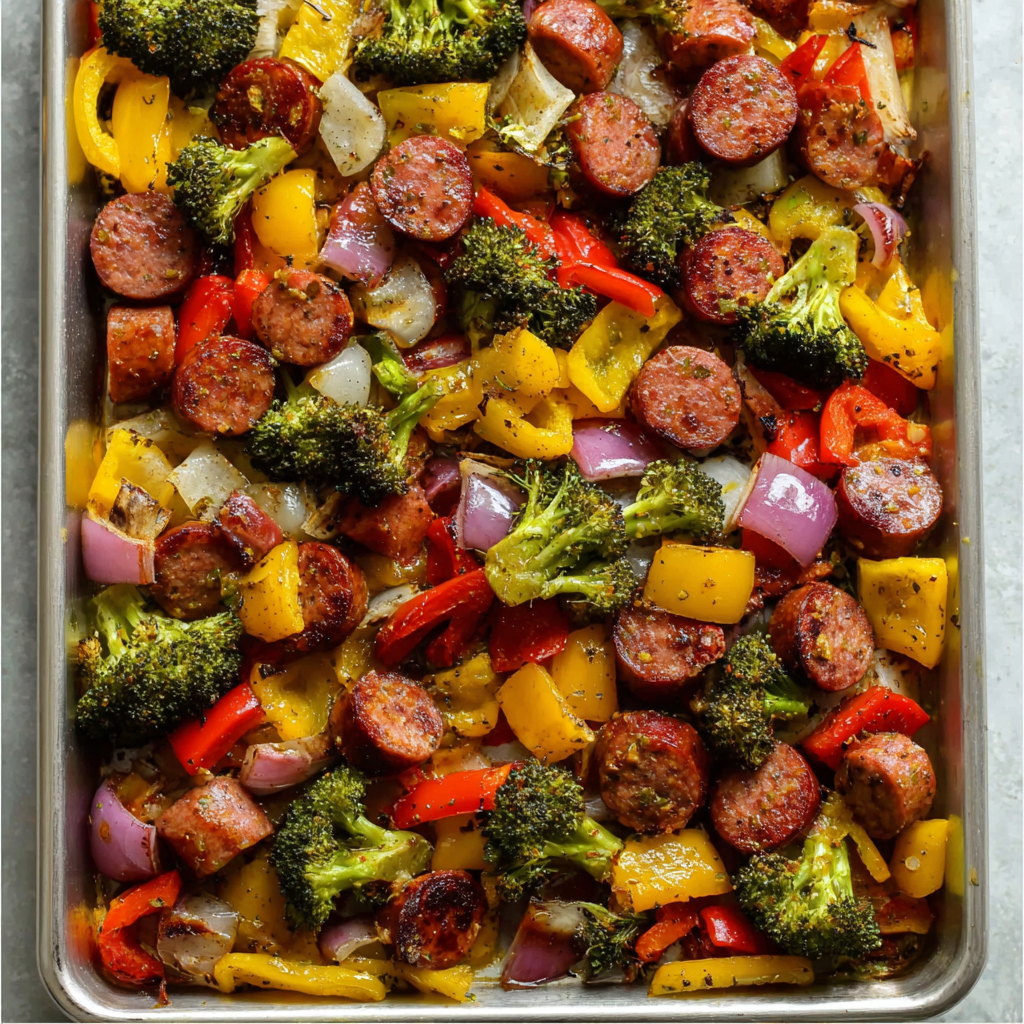 Easy Sheet Pan Sausage & Veggies