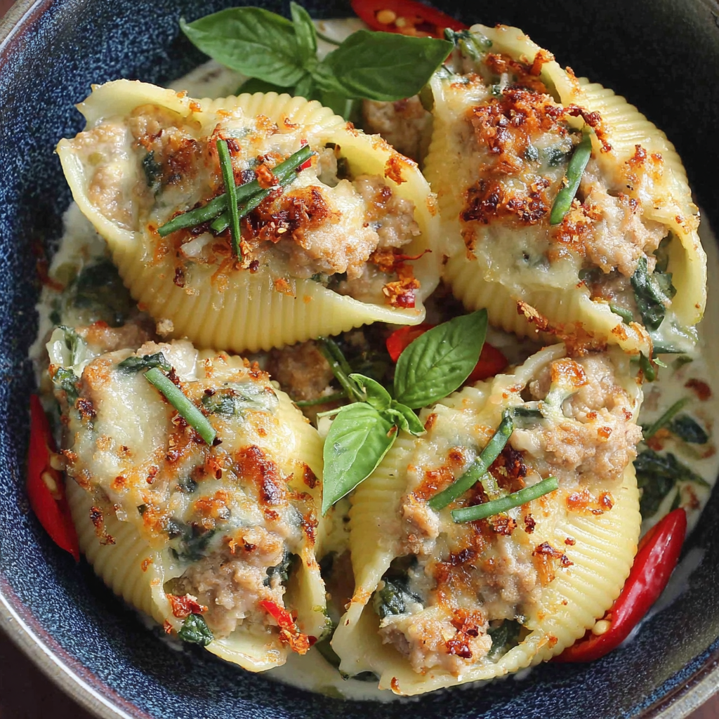 Four Stuffed Pasta Shells