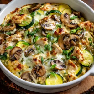 Chicken Zucchini Mushroom Bake
