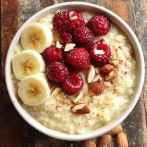 Creamy Custard Oatmeal with Fresh Berries