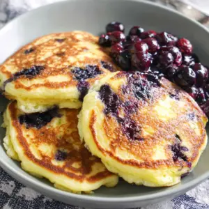 Yogurt Pancakes with Blueberries