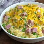 Cheesy Ham and Pea Casserole