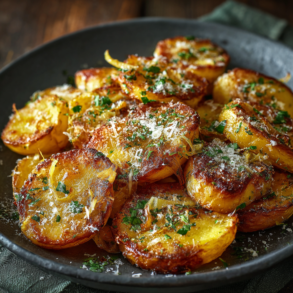Fried Potatoes with Parmesan & Leeks