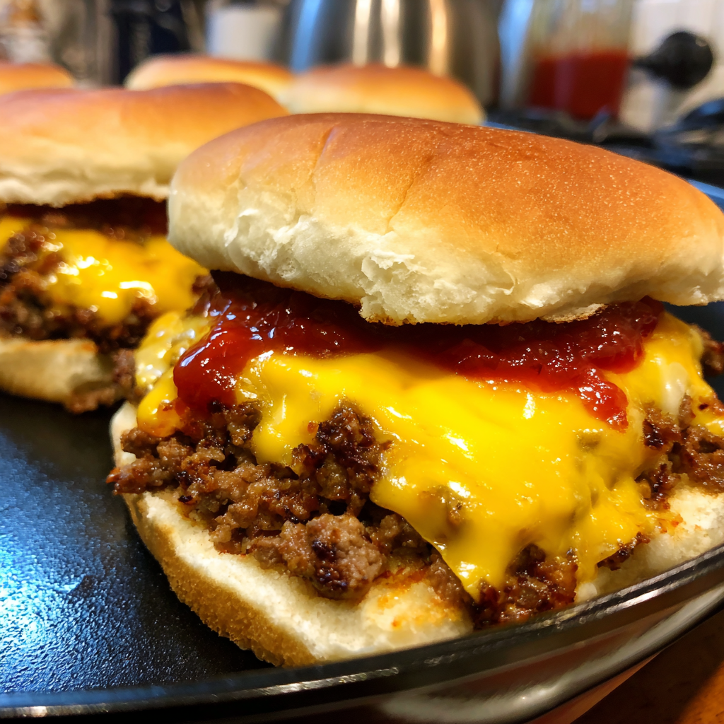 Italian-Style Cheeseburger with Meat Sauce