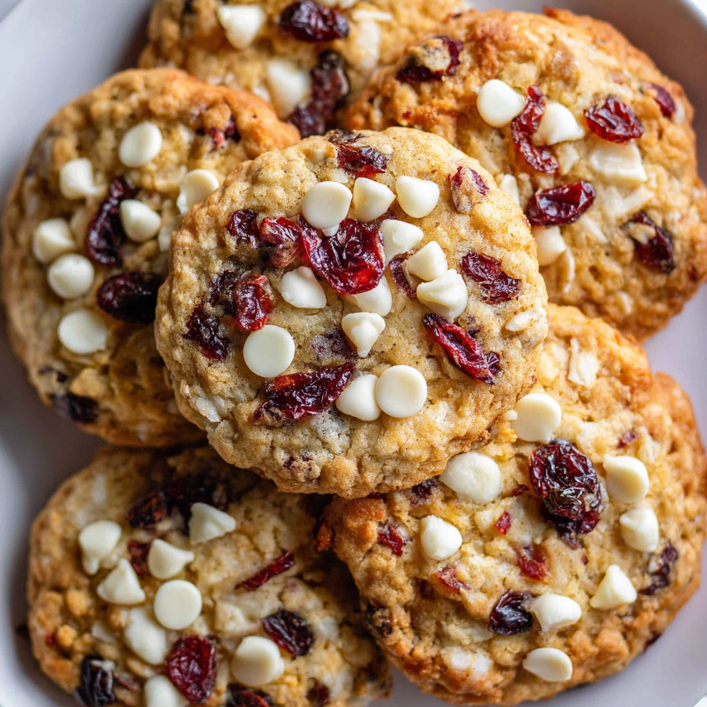 Cranberry White Chocolate Oatmeal Cookies