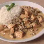 Creamy Mushroom Chicken with Rice