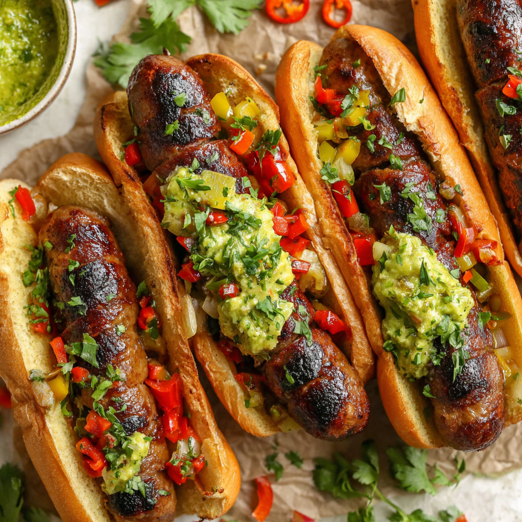 Summer Grilled Andouille Sausage Hot Dogs