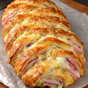 Chicken, Ham & Swiss Crescent Braid