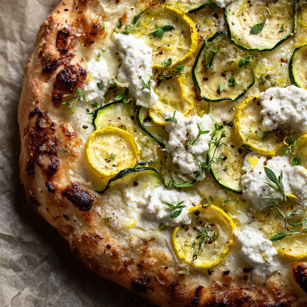 Gourmet White Pizza with Ricotta & Zucchini