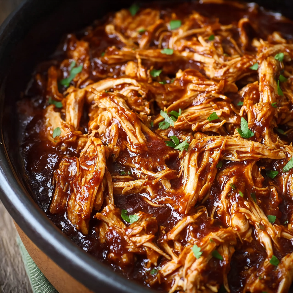 Slow Cooker BBQ Shredded Chicken