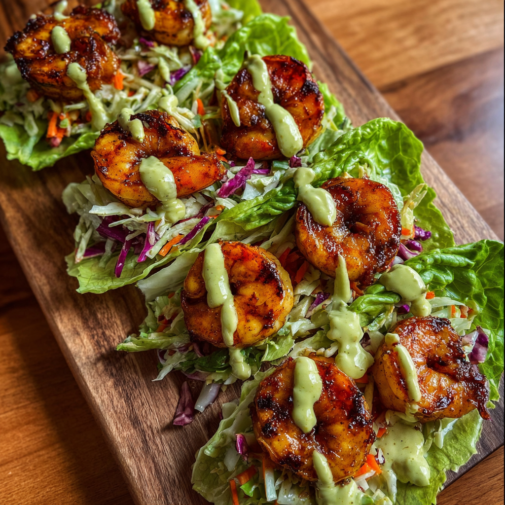 Sheet Pan Chili-Lime Shrimp Lettuce Wraps