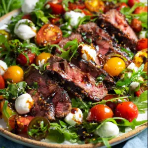 Steak & Arugula Caprese Salad