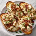 Chicken Alfredo with Garlic Toast