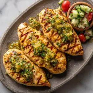 Grilled Chicken with Pepperoncini Garlic Butter