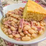White Bean & Ham Bowl with Cornbread