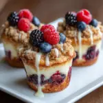 Triple Berry Cheesecake Muffins