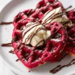 Red Velvet Marbled Waffles