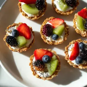 Mini Fruit Yogurt Granola Tarts