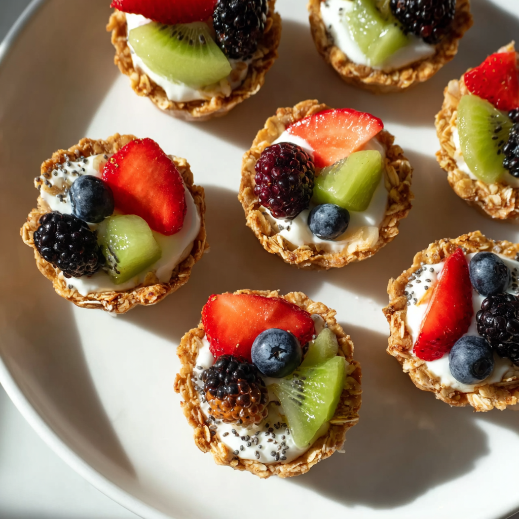 Mini Fruit Yogurt Granola Tarts