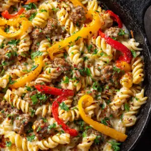 Philly Cheesesteak Pasta
