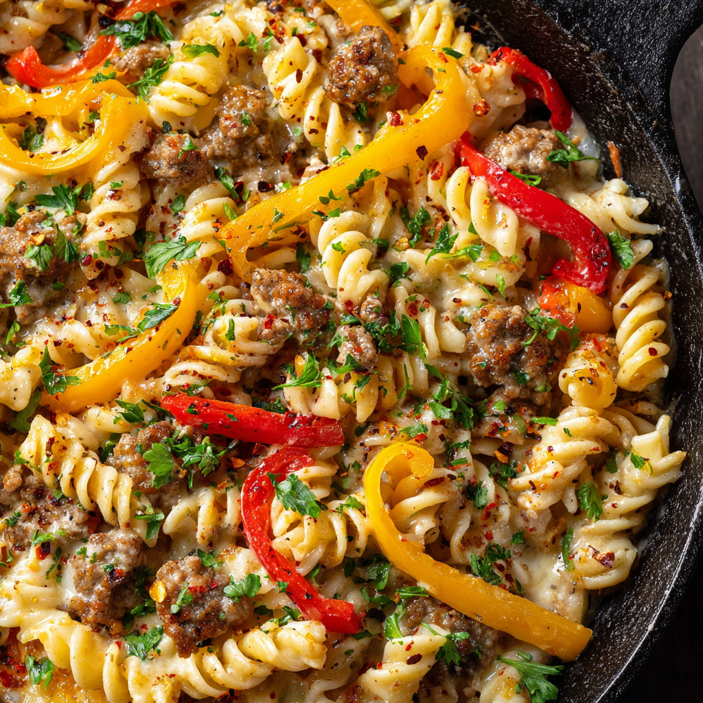 Philly Cheesesteak Pasta