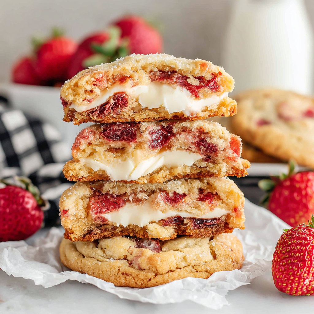 Strawberry Cheesecake Cookies