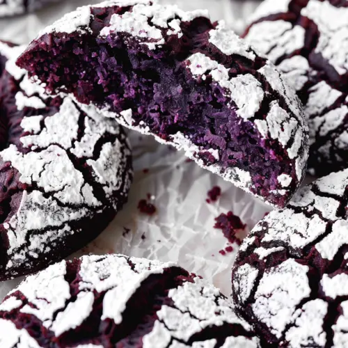 Ube Crinkle Cookies