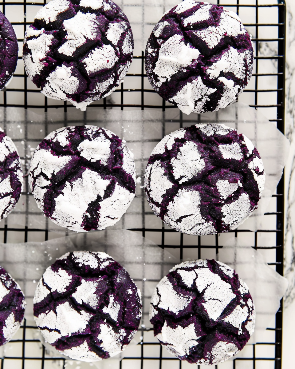 Ube Crinkle Cookies